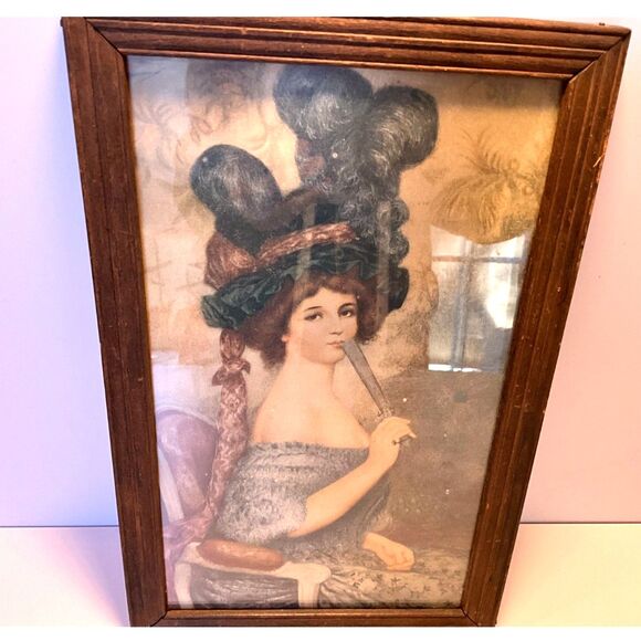 Beautiful vintage print Lady with Fan La Femme a l'eventail Gustav Klimt - Picture 2 of 6